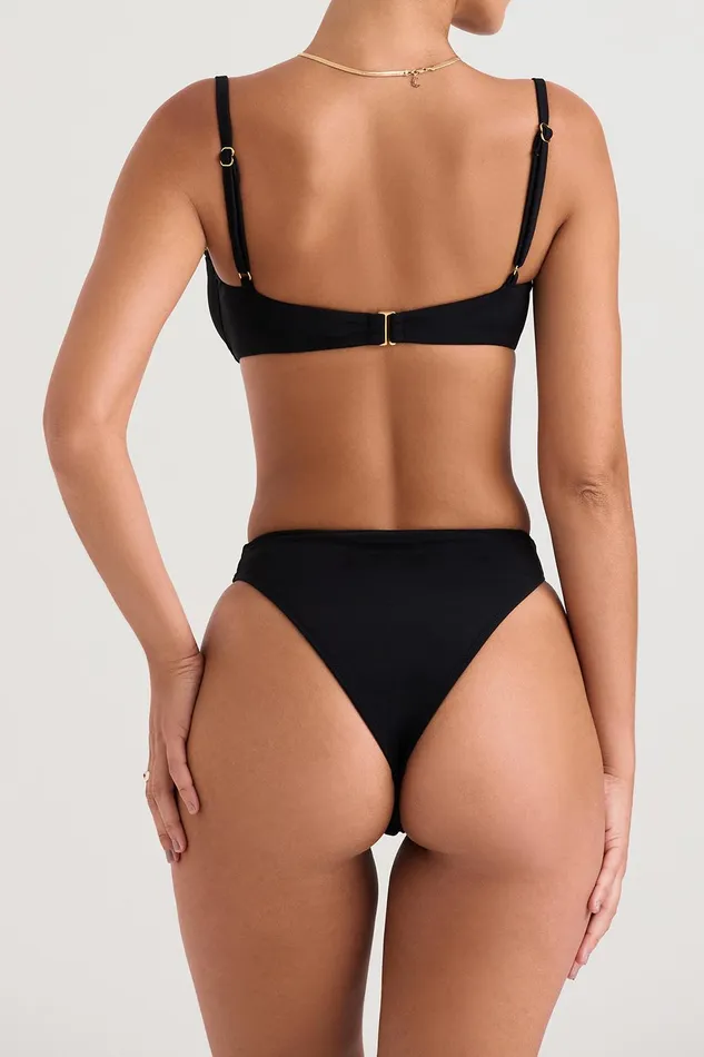 House Of CB MonacoBlack Underwired Bikini Top Black Women