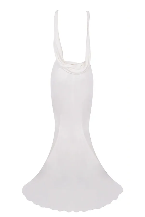 House Of CB OdetteIvory Draped Back Bridal Gown 8211 Limited Edition Ivory Women Maxi Dresses
