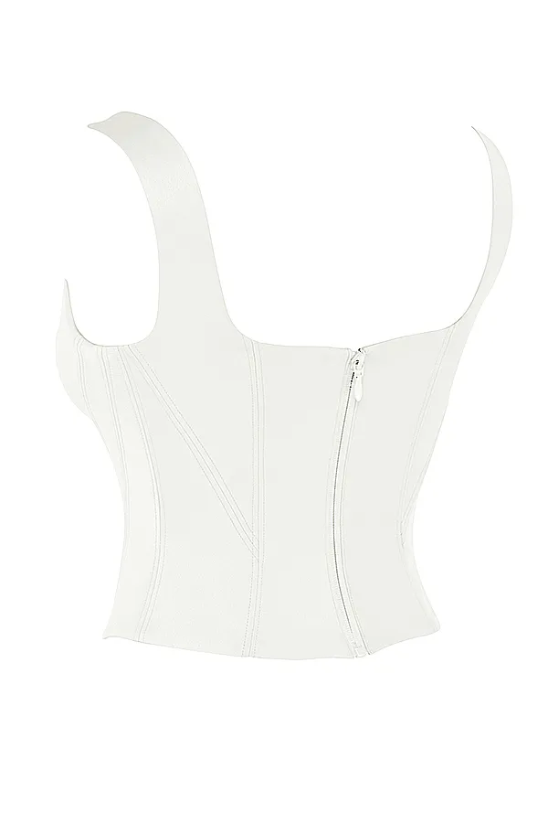 House Of CB RafaIvory Satin Longline Corset Ivory Women Corsets
