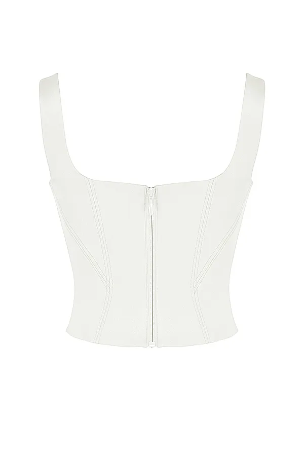House Of CB RafaIvory Satin Longline Corset Ivory Women Corsets