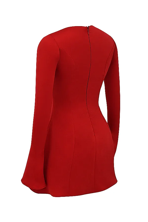 House Of CB SachaRed Satin Mini Dress 8211 SALE Red Women Mini Dresses