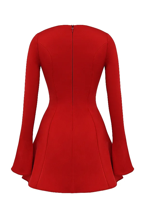House Of CB SachaRed Satin Mini Dress 8211 SALE Red Women Mini Dresses