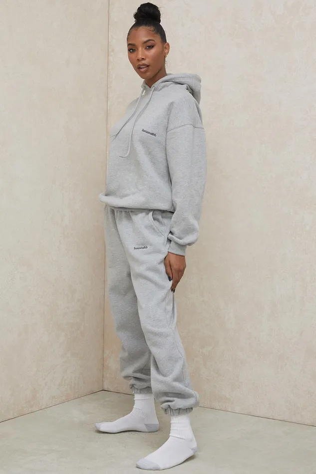 House Of CB SkyGrey Fleece Back Jogging Trousers Grey Women Sweats