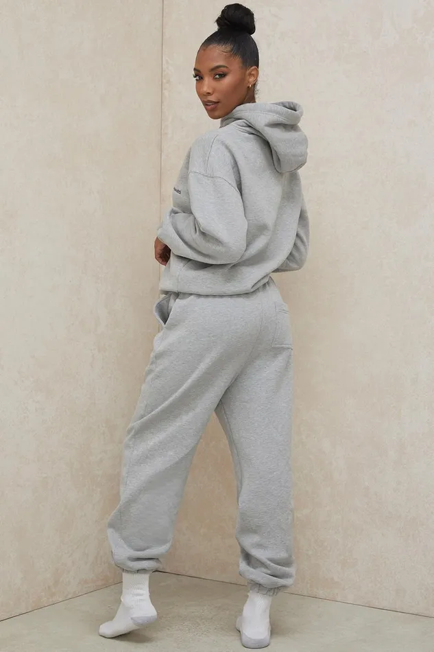 House Of CB SkyGrey Fleece Back Jogging Trousers Grey Women Sweats
