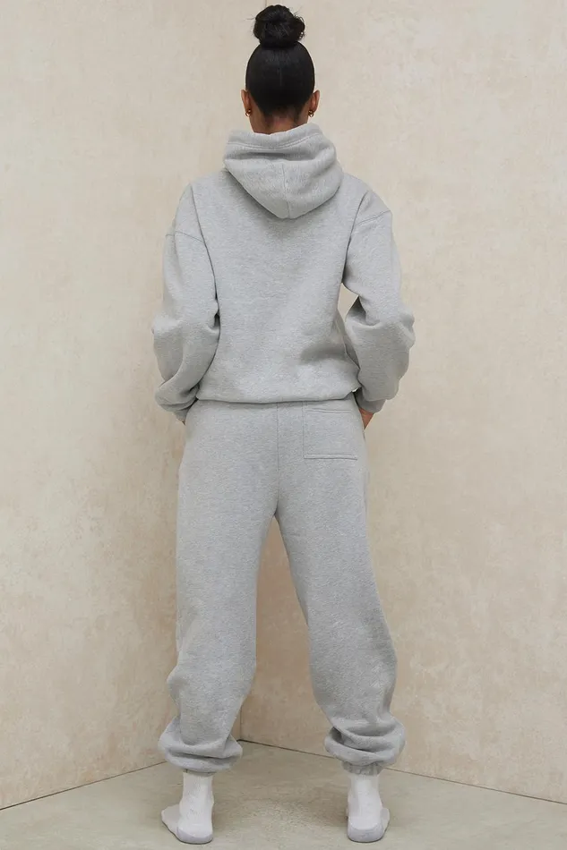 House Of CB SkyGrey Fleece Back Jogging Trousers Grey Women Sweats