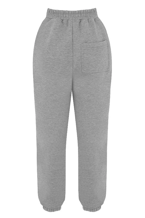 House Of CB SkyGrey Fleece Back Jogging Trousers Grey Women Sweats