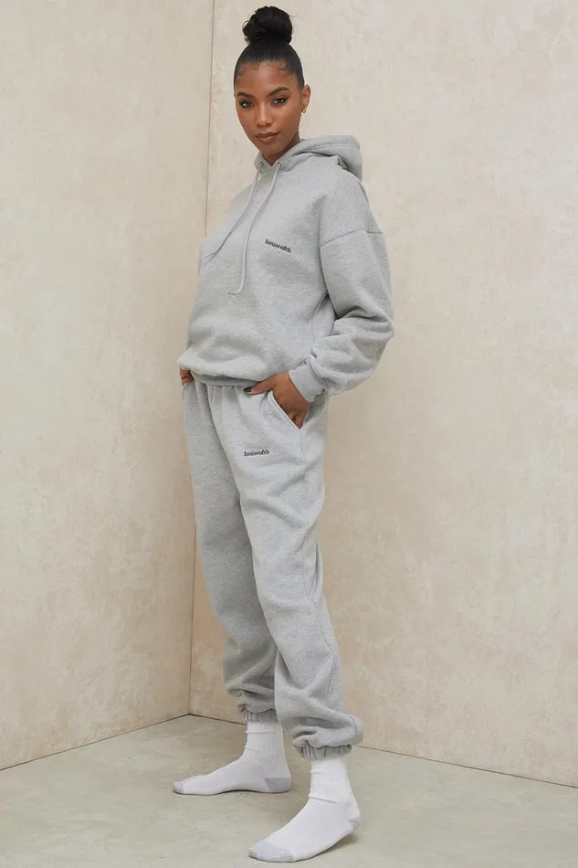 House Of CB SkyGrey Fleece Back Jogging Trousers Grey Women Sweats