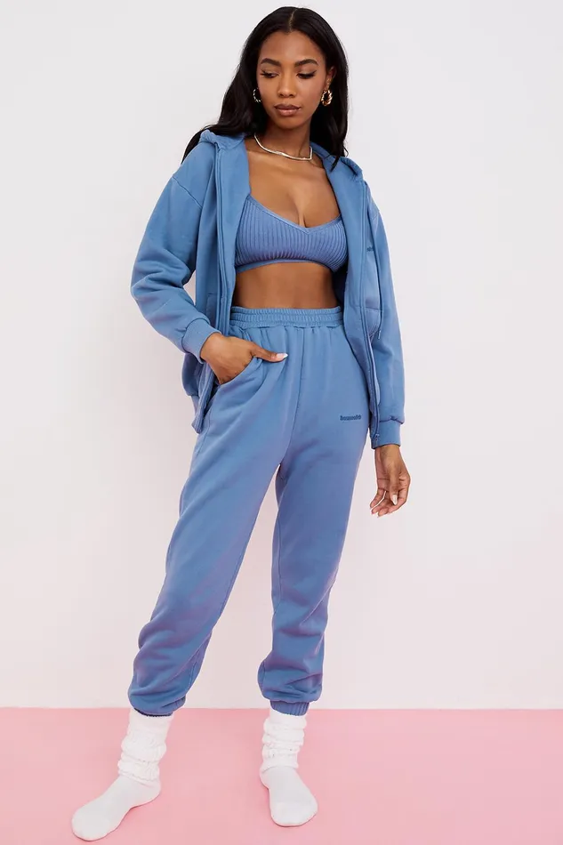 House Of CB StormAzure Zip Through Hoodie Azure Women Outerwear