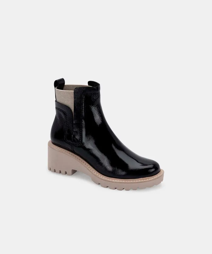 Huey Booties Onyx Patent Women Dolce Vita Boots and Booties