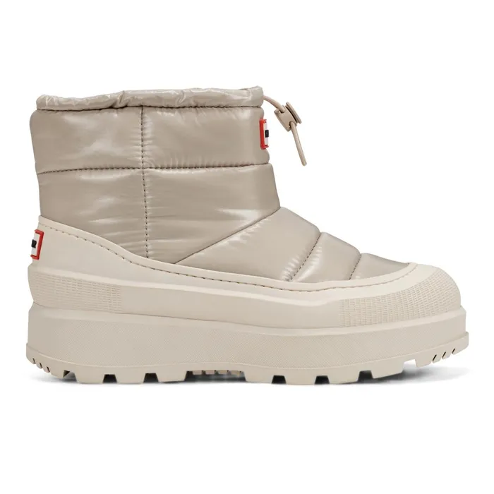 Hunter Boots Amble Waterproof Snow Booties Light Natural Women Insulated and Snow Boots