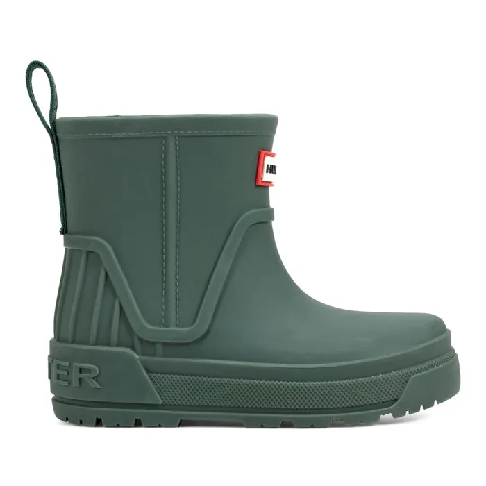 Hunter Boots Big Kids Grace Waterproof Rain Boots Medium Green Kids Rain Boots