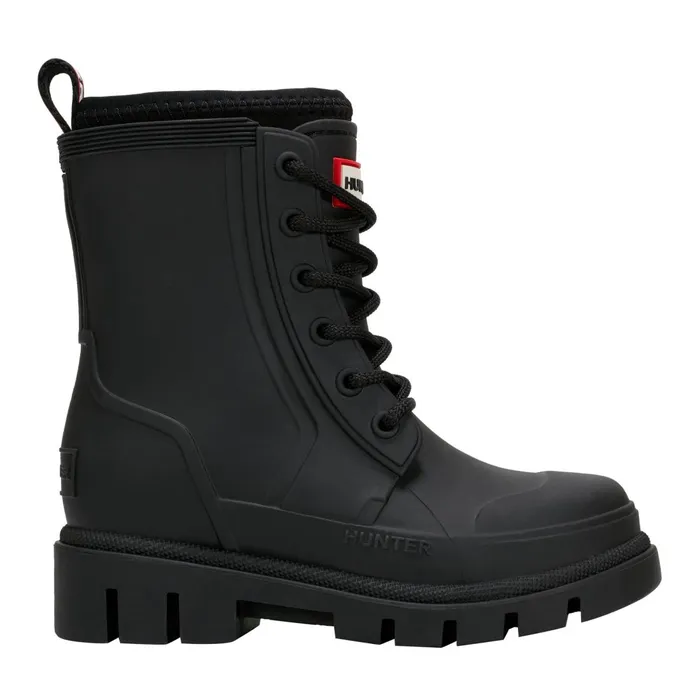 Hunter Boots Big Kids Stomper Laceup Waterproof Ankle Boots Black Kids Rain Boots