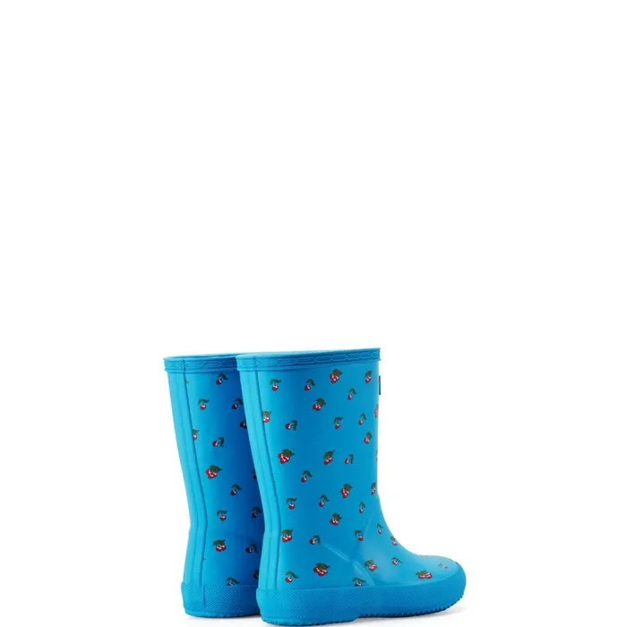 Hunter Boots Kids First Classic Rain Boots Blue Cherry Print Kids Rain Boots Hunter Boots Kids First Classic Rain Boots Blue Cherry Print Kids Rain Boots