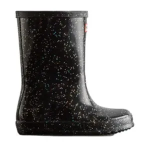 Hunter Boots Kids First Giant Glitter Rain Boots Black Kids Rain Boots
