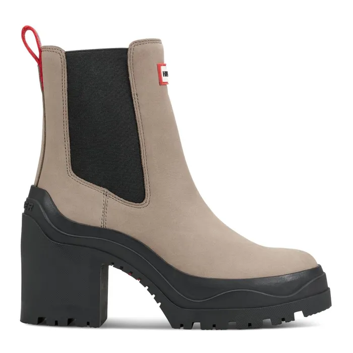 Hunter Boots Miana Heeled Waterproof Chelsea Boots Dark Natural Women Short and Ankle Boots Hunter Boots Miana Heeled Waterproof Chelsea Boots Dark Natural Women Short and Ankle Boots