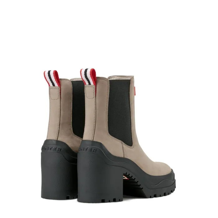 Hunter Boots Miana Heeled Waterproof Chelsea Boots Dark Natural Women Short and Ankle Boots Hunter Boots Miana Heeled Waterproof Chelsea Boots Dark Natural Women Short and Ankle Boots
