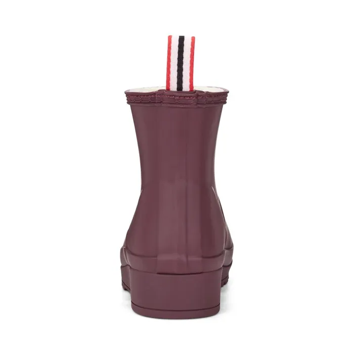 Hunter Boots PLAY Insulated Vegan Shearling Short Rain Boots Dark Red Women Insulated and Snow Boots Hunter Boots PLAY Insulated Vegan Shearling Short Rain Boots Dark Red Women Insulated and Snow Boots