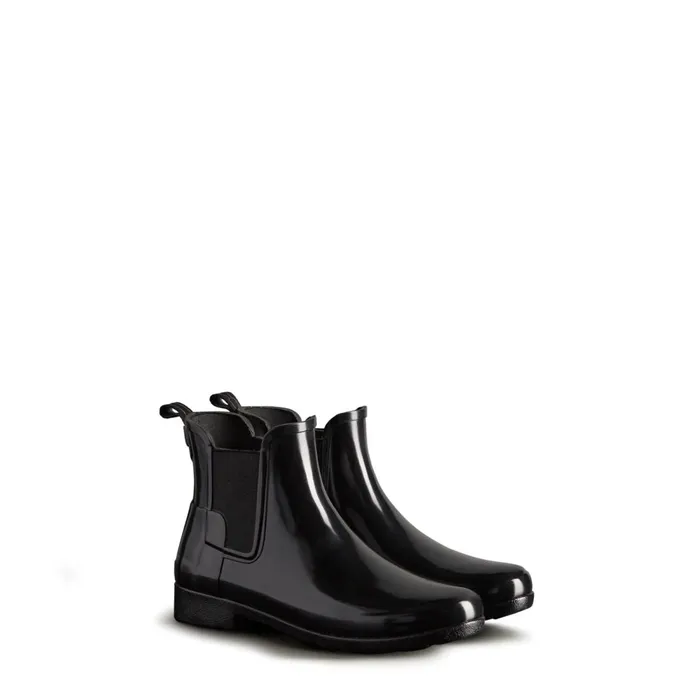 Hunter Boots Refined Slim Fit Gloss Chelsea Boots 8211 Hunter Boots Black Women Short and Ankle Boots Hunter Boots Refined Slim Fit Gloss Chelsea Boots 8211 Hunter Boots Black Women Short and Ankle Boots