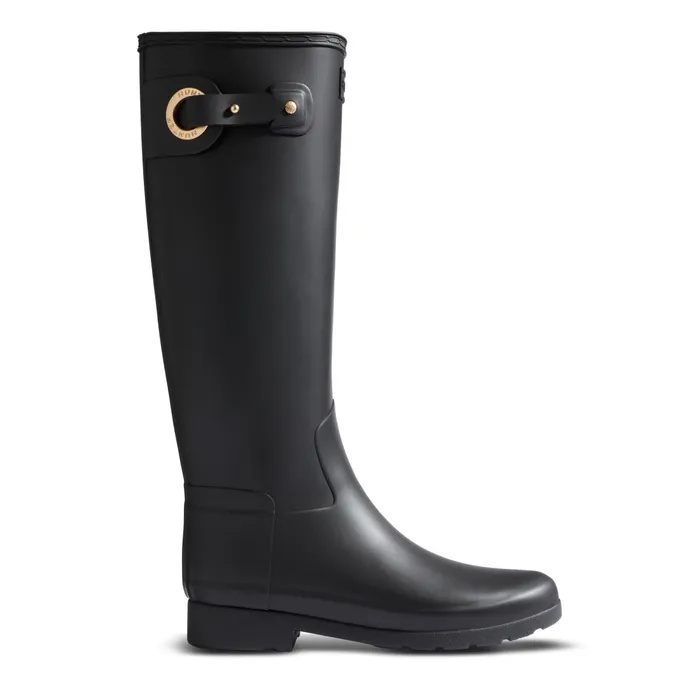 Hunter Boots Refined Tall Rain Boots 8211 Hunter Boots Black Women Rain Boots