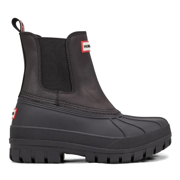 Hunter Boots Suffolk Insulated Waterproof Duck Boots Black Men Insulated and Snow Boots