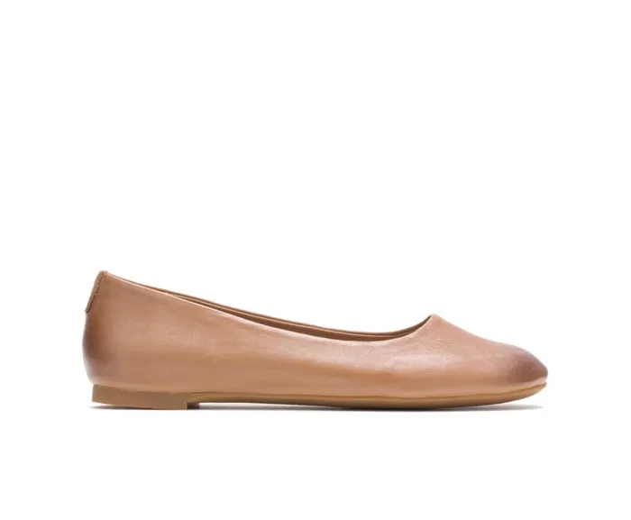 Hush Puppies Flats and SlipOns Women Kendal Ballet Perfect Fit Tan Leather