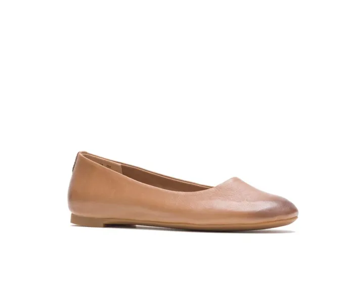Hush Puppies Flats and SlipOns Women Kendal Ballet Perfect Fit Tan Leather Hush Puppies Flats and SlipOns Women Kendal Ballet Perfect Fit Tan Leather