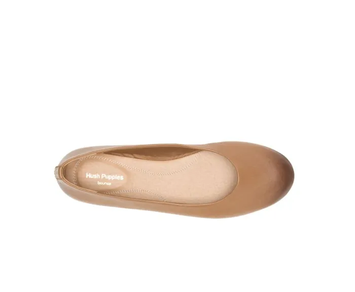 Hush Puppies Flats and SlipOns Women Kendal Ballet Perfect Fit Tan Leather Hush Puppies Flats and SlipOns Women Kendal Ballet Perfect Fit Tan Leather