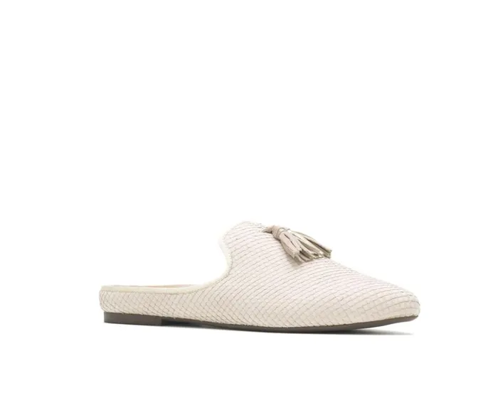 Hush Puppies Flats and SlipOns Women Sadie Tassel Mule Eggnog Cobra Leather Hush Puppies Flats and SlipOns Women Sadie Tassel Mule Eggnog Cobra Leather