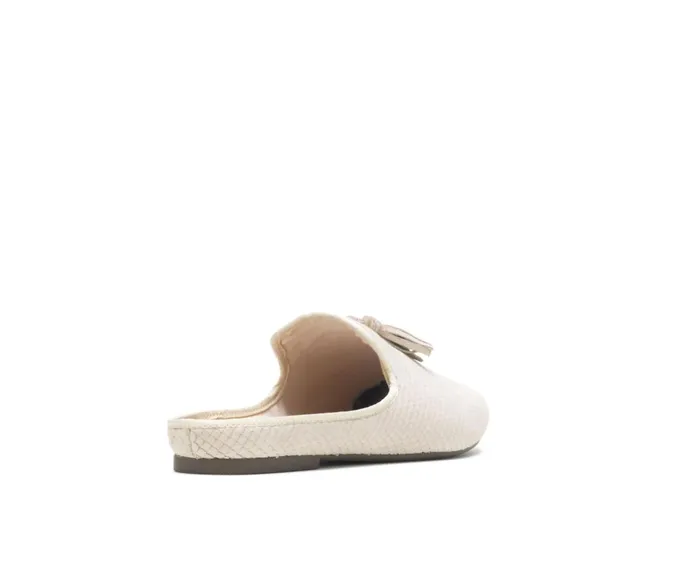 Hush Puppies Flats and SlipOns Women Sadie Tassel Mule Eggnog Cobra Leather Hush Puppies Flats and SlipOns Women Sadie Tassel Mule Eggnog Cobra Leather