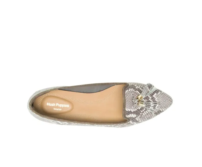 Hush Puppies Flats and SlipOns Women Sadie Tassel SlipOn Natural Snake Leather Hush Puppies Flats and SlipOns Women Sadie Tassel SlipOn Natural Snake Leather