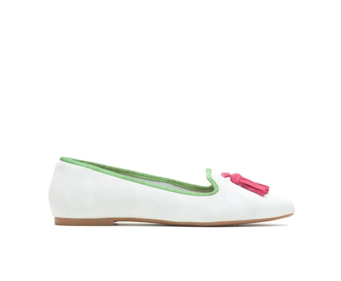 Hush Puppies Flats and SlipOns Women Sadie Tassel SlipOn Vapor Grey Suede