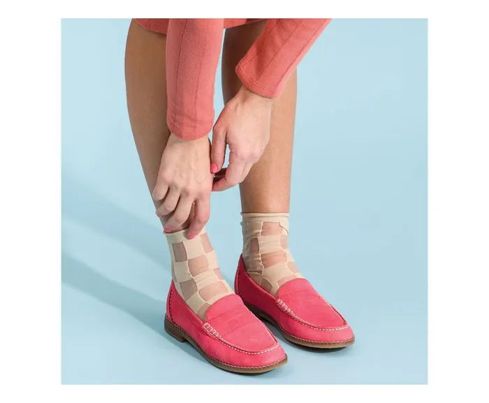 Hush Puppies Flats and SlipOns Women Wren Loafer Soft Red Suede