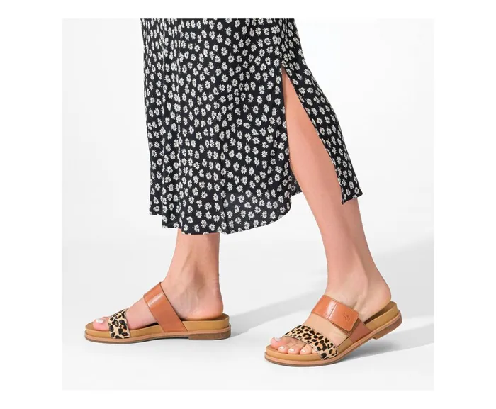 Hush Puppies Sandals Women Lilly 2 Band Slide Black Leather