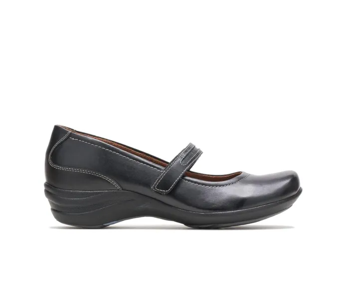 Hush Puppies Walking Shoes Women Epic Mary Jane Black Leather