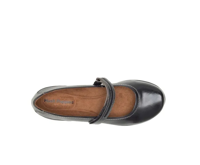Hush Puppies Walking Shoes Women Epic Mary Jane Black Leather