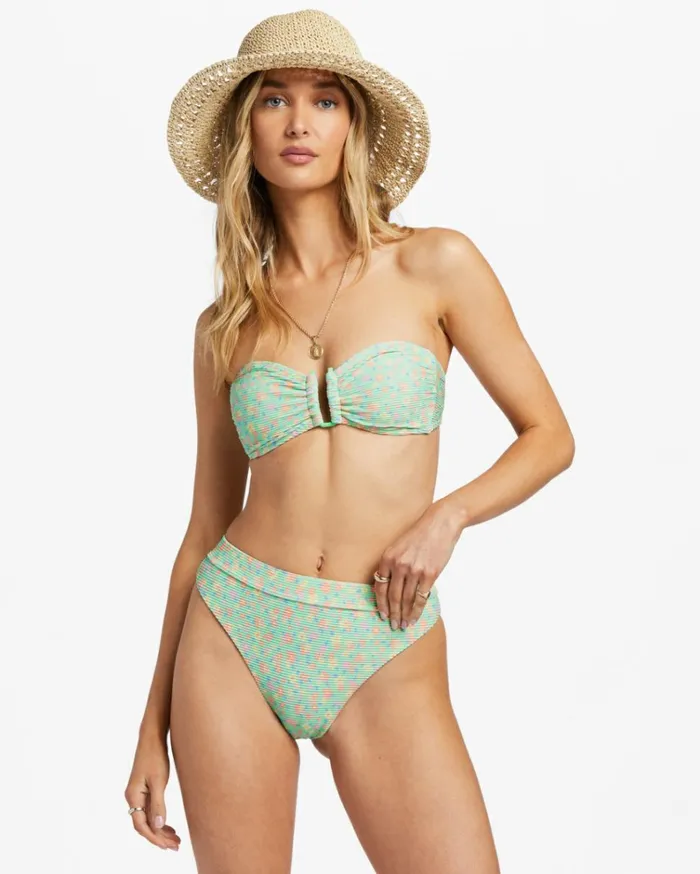 I Sea You Tanlines High Waist Bikini Bottoms Spearmint Women Billabong Bikinis