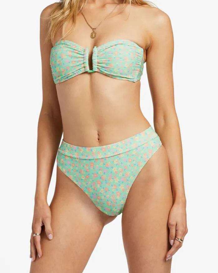 I Sea You Tanlines High Waist Bikini Bottoms Spearmint Women Billabong Bikinis
