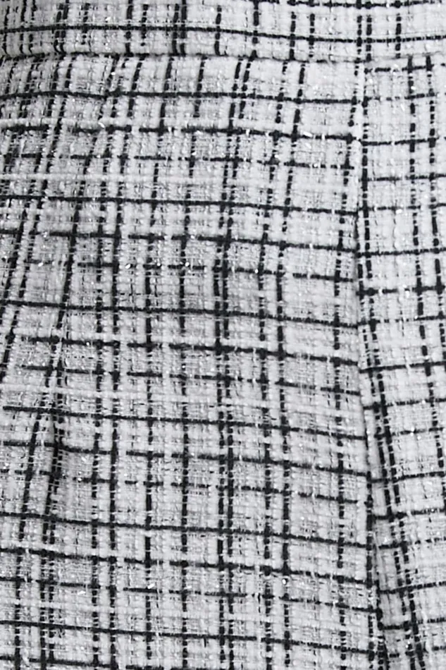 Icie Pants 8211 High Waisted Tweed Wide Leg Pants In White and Black Women Showpo Pants