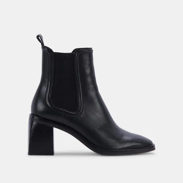 Iliana Booties Black Leather Women Dolce Vita Boots and Booties