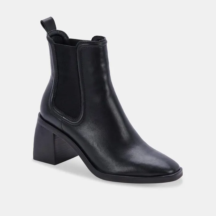Iliana Booties Black Leather Women Dolce Vita Boots and Booties