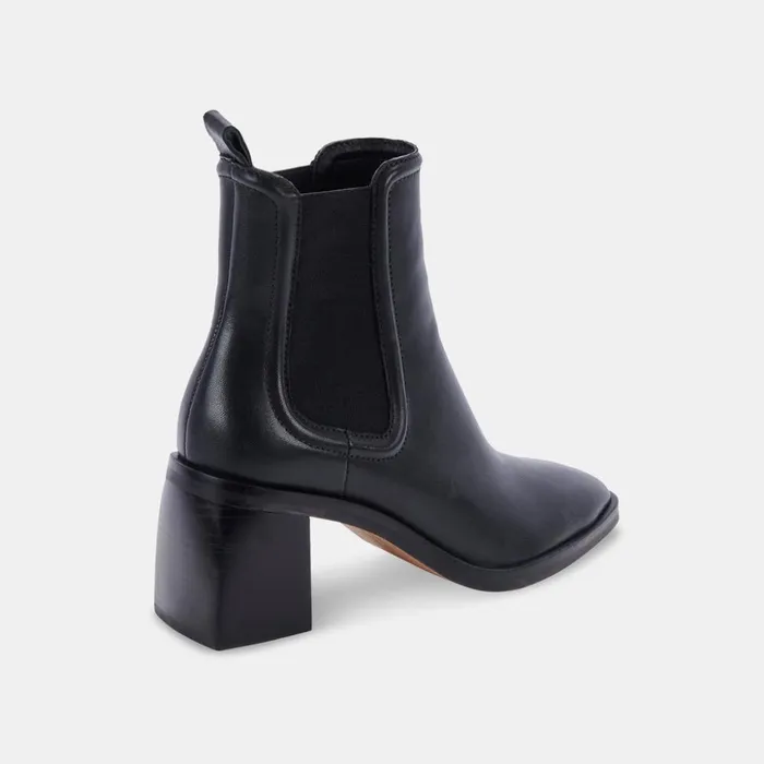 Iliana Booties Black Leather Women Dolce Vita Boots and Booties