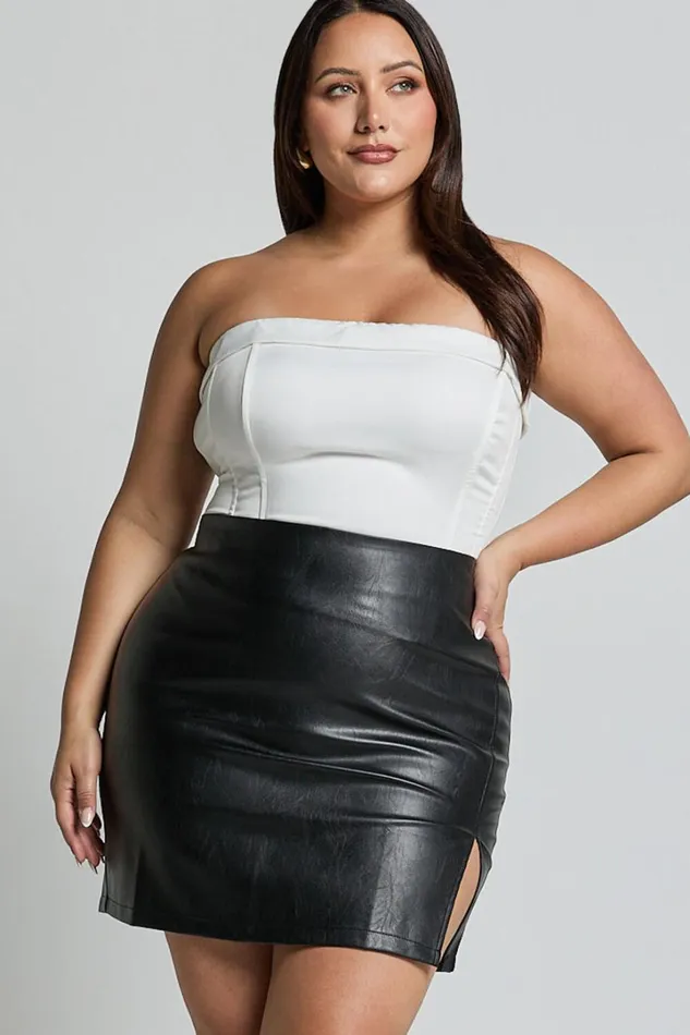 In The Name Of Love Mini Skirt 8211 Faux Leather Skirt In Black Women Showpo Skirts