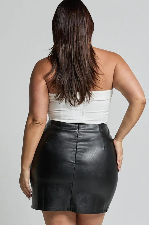 In The Name Of Love Mini Skirt 8211 Faux Leather Skirt In Black Women Showpo Skirts