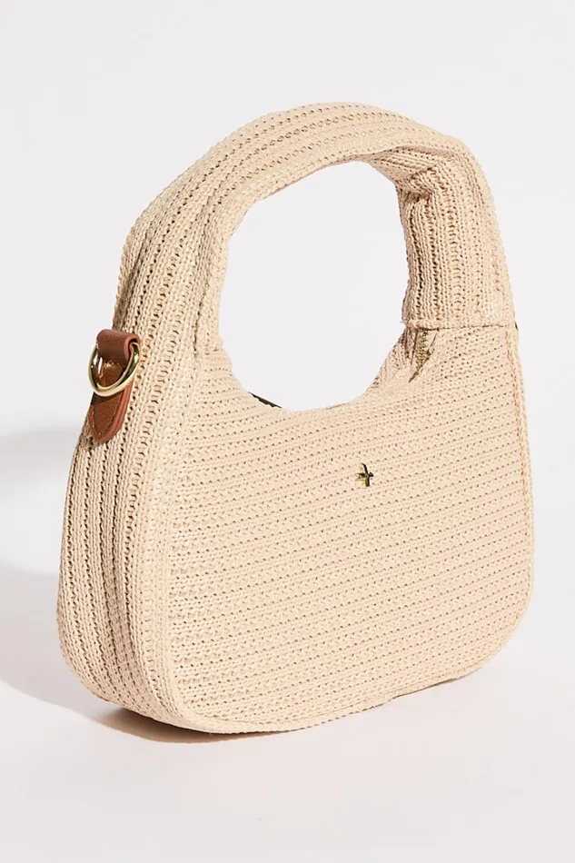 Indigo Shoulder Bag In Sand Faux Raffia Women Showpo Bags