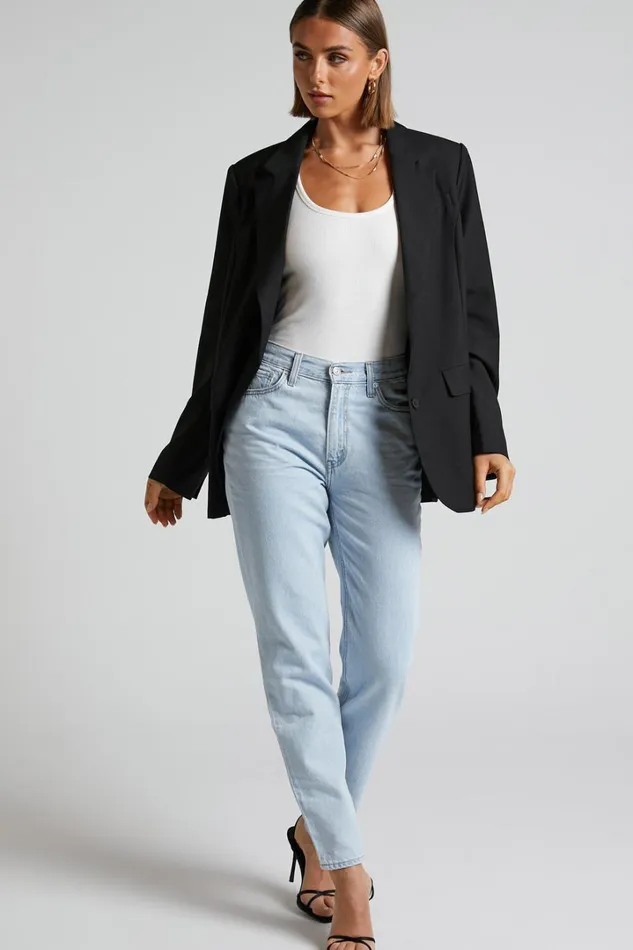 Izara Blazer 8211 Oversized Boyfriend Fit Blazer In Black Women Showpo Blazers