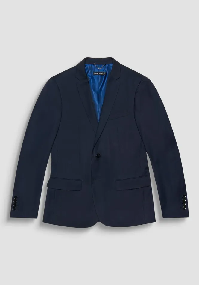 Jackets And Gilet Men Antony Morato Slim Fit Blue Viscose Blend MicroWeave 034Bonnie034 Jacket Blue Ink
