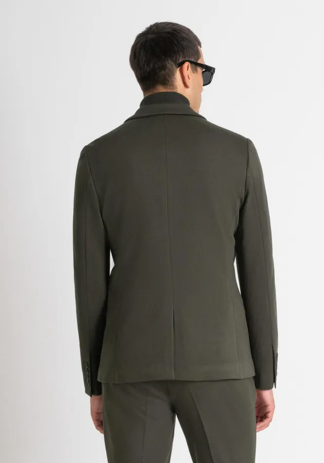 Jackets And Gilet Men Antony Morato Super Slim Fit 034Ashe034 Jacket In Viscose Blend Dark Olive Green