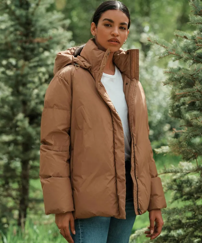 Jackets Women Jenni Kayne Puffer Jacket Dark Khaki