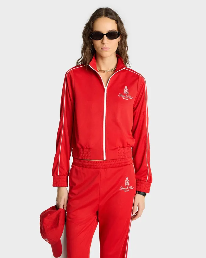 Jackets Women Sporty and Rich Vendome Track Jacket 8211 RubyWhite