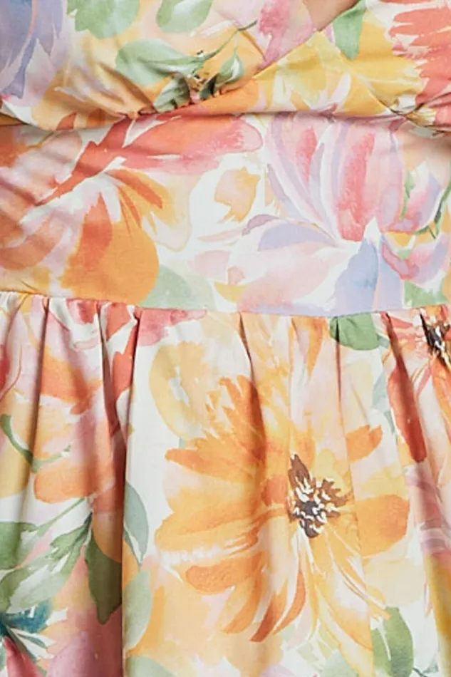 Jeanise Mini Dress 8211 Flutter Sleeve Tiered Dress In Summer Floral Women Showpo Dresses